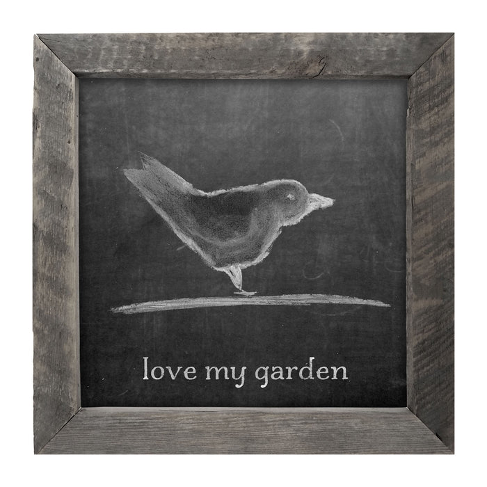 Chalk - Love My Garden - Framed art