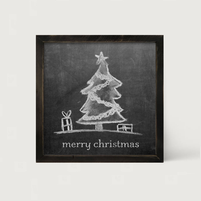 Chalk - Merry Christmas - Framed art