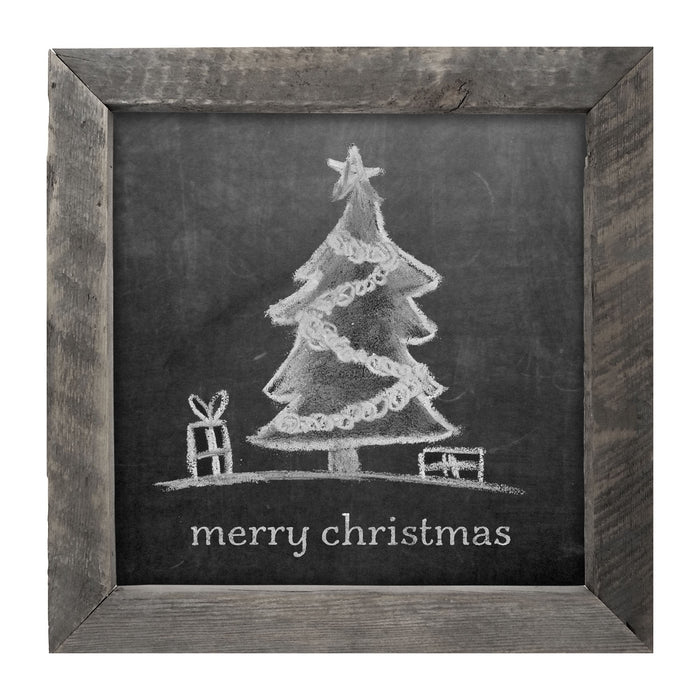 Chalk - Merry Christmas - Framed art