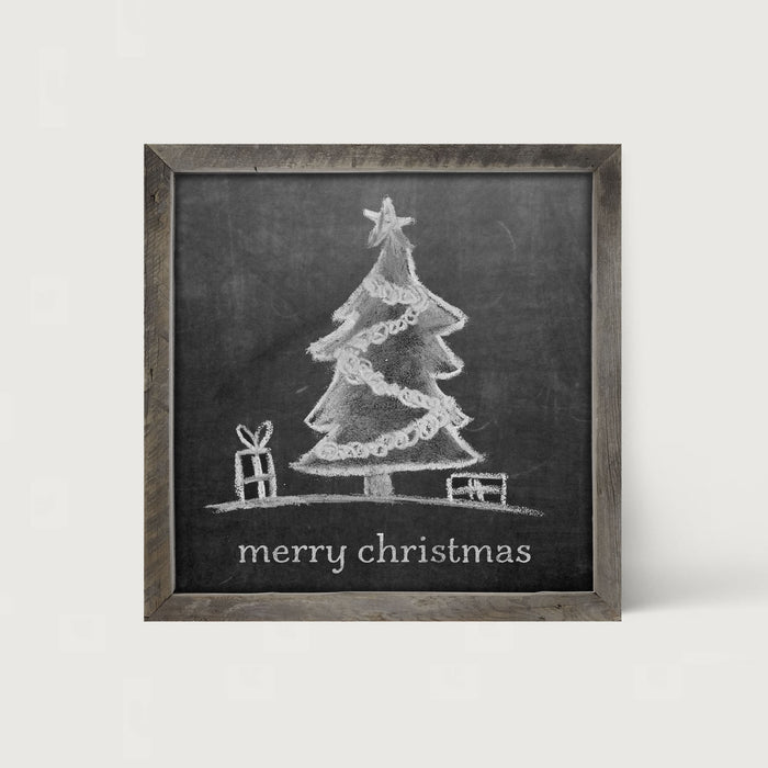 Chalk - Merry Christmas - Framed art