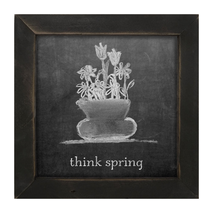 Chalk - Think Spring - Framed art