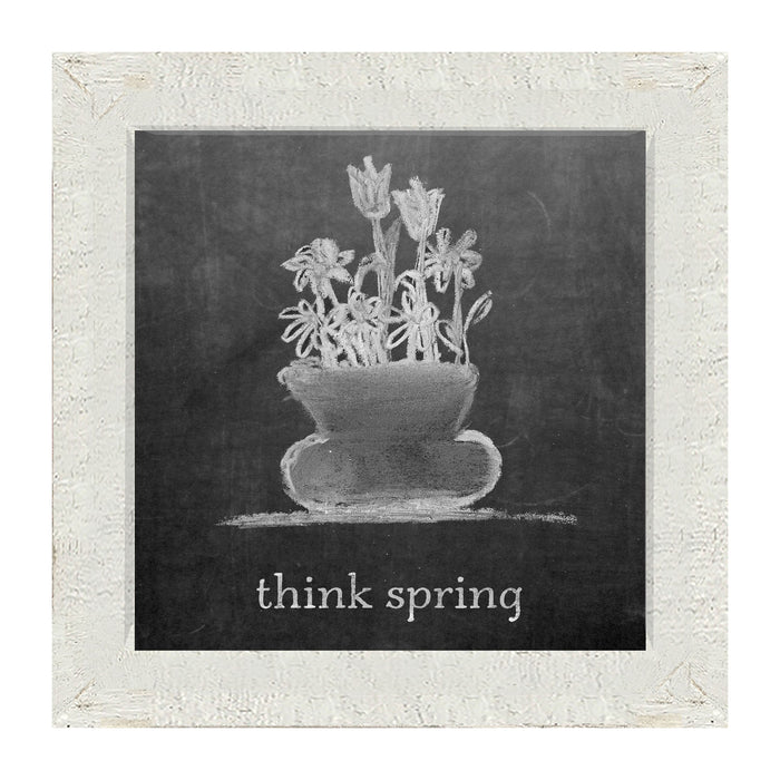 Chalk - Think Spring - Framed art