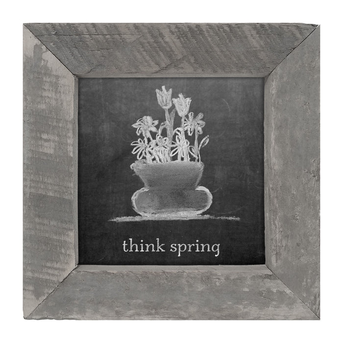 Chalk - Think Spring - Framed art