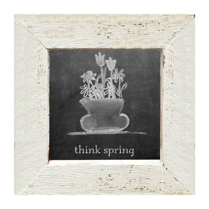 Chalk - Think Spring - Framed art