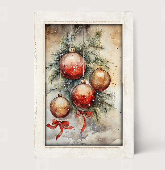 Christmas ornaments - Framed art