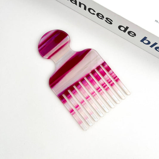 Classic Colored Acetate Comb: Purple