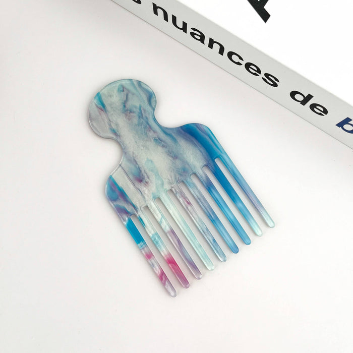 Classic Colored Acetate Comb: White