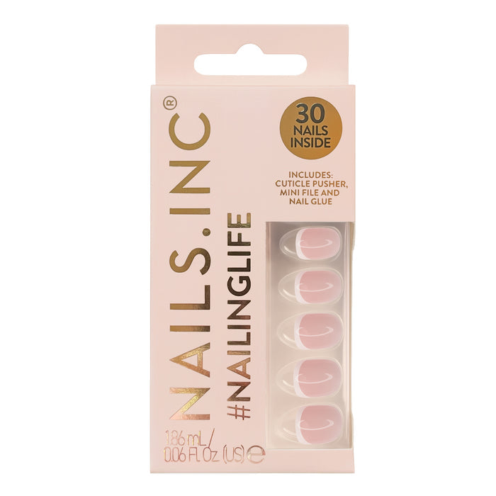 Classic Kim Square French Tip Press-On Nails