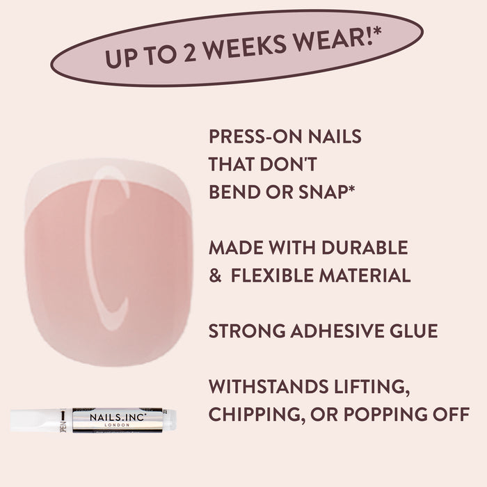 Classic Kim Square French Tip Press-On Nails