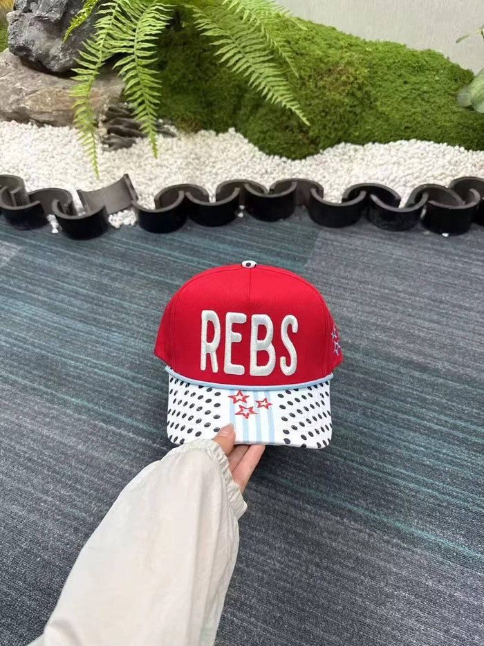 Collegiate 3D Embroidered Trucker Hats: Rebs