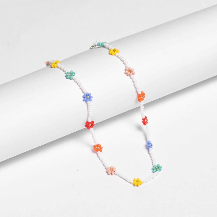Daisy Seed Bead Floral Boho Choker - Guatemala