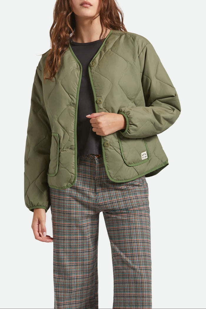 Delilah Quilted Jacket - Olive Surplus
