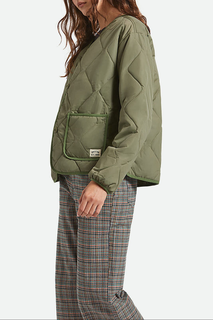 Delilah Quilted Jacket - Olive Surplus