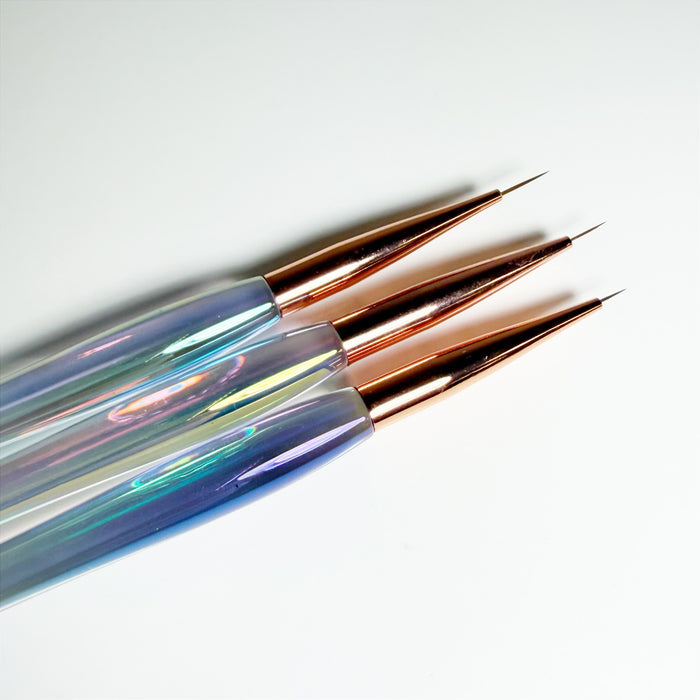 Detailer Brushes 3pk, Iridescent Handle | Lula Beauty