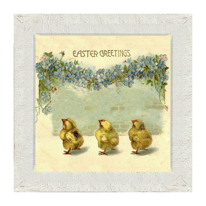 Easter Greeting Chicks - Framed art