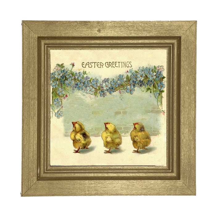 Easter Greeting Chicks - Framed art
