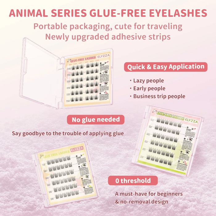 Elyzza Hamster Glue - Free False Eyelashes رموش صناعية خالية من الغراء من إليزا هامستر - Princess Cosmetics Qatar