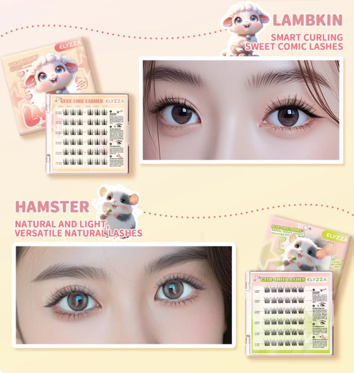 Elyzza Hamster Glue - Free False Eyelashes رموش صناعية خالية من الغراء من إليزا هامستر - Princess Cosmetics Qatar
