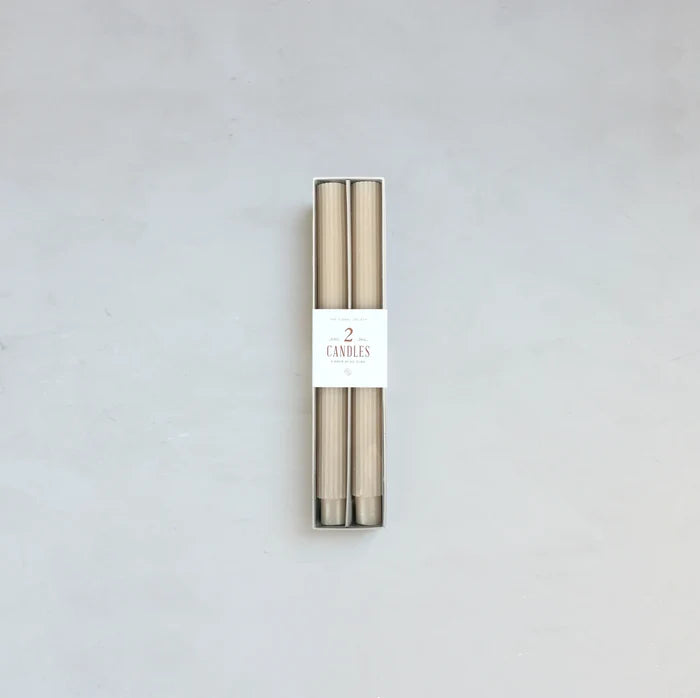 Fancy Taper Candles Pair 10 inch