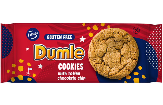 Fazer Dumle Cookies Gluten free Biscuits 1 bar of 140g - Soposopo