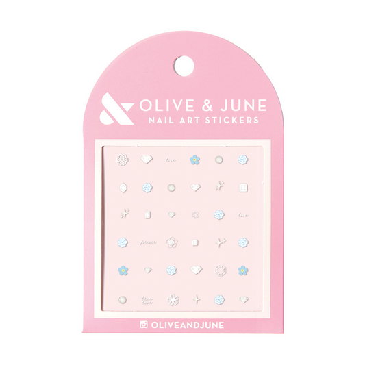 For the Bride Nail Art Stickers featuring delicate floral, diamond, and romantic motifs for elegant bridal manicures at home
