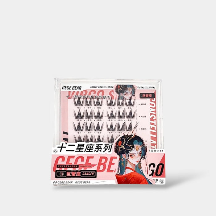 Gege Bear Twelve Constellations Glue Free False Eyelashes - Cancer رموش صناعية بدون غراء من مجموعة "جيجي بير" المكونة من اثني عشر كوكبة - السرطان - Princess Cosmetics Qatar