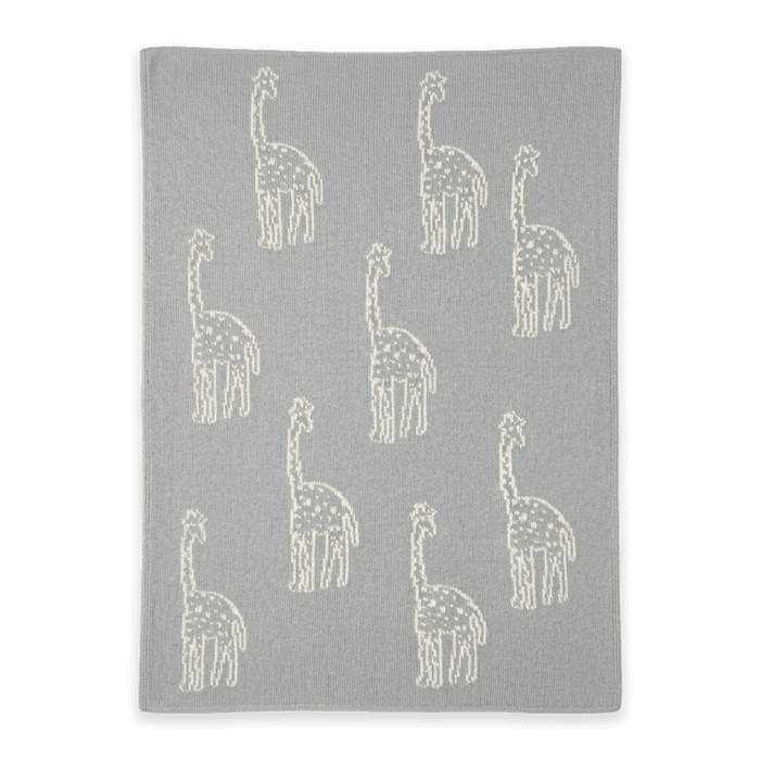 Giraffe - Reversible Jacquard Sweater Knit Baby Blanket (Organic Cotton)