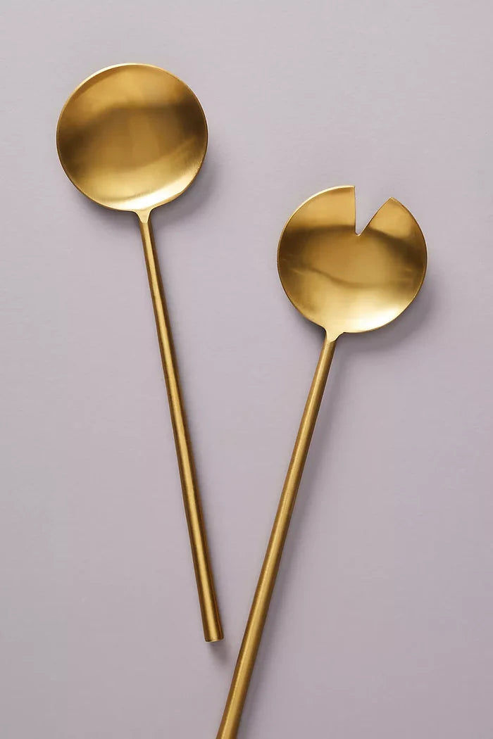 Gold Salad Server Set
