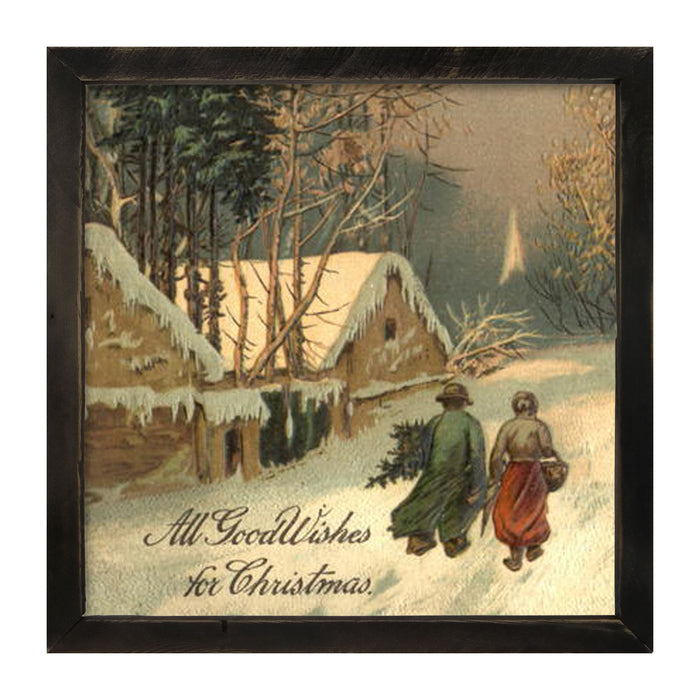 Good Wishes for Christmas - Framed art