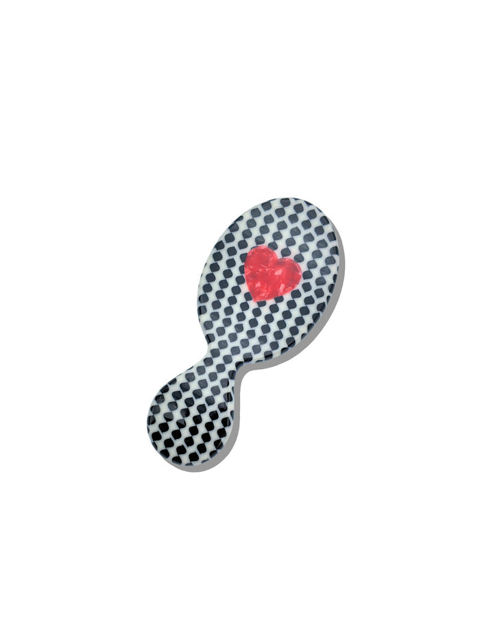 Hand-painted Polka Dot Heart Handbag Hero Brush