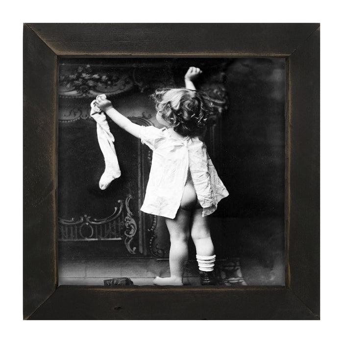 Hanging Her Stocking - Framed art