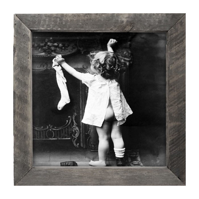 Hanging Her Stocking - Framed art