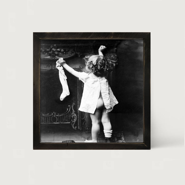 Hanging Her Stocking - Framed art