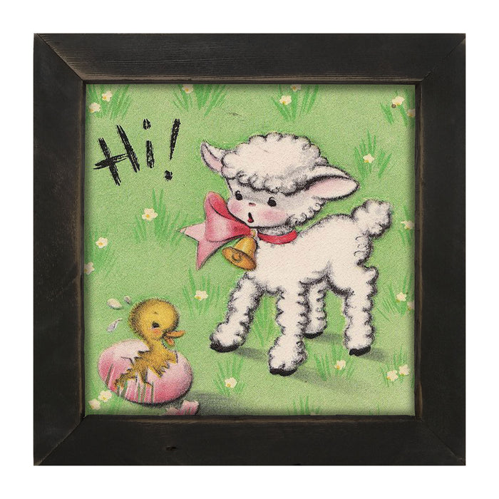 Hi! Lamb - Framed art