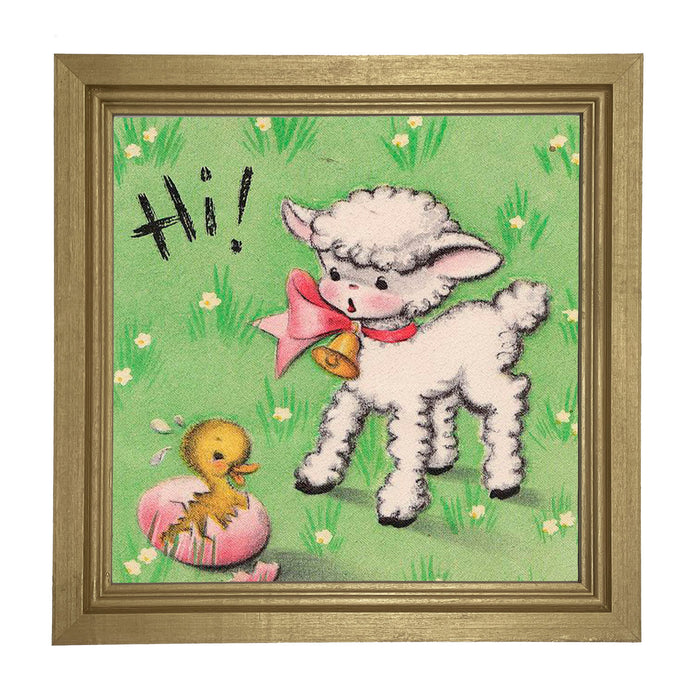 Hi! Lamb - Framed art