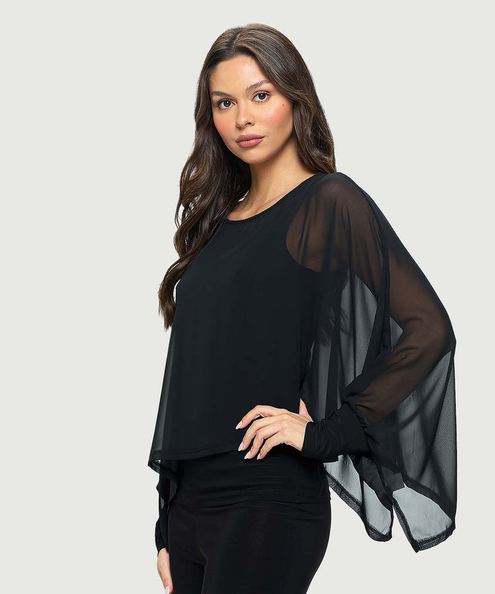 Hi-Lo Batwing Top