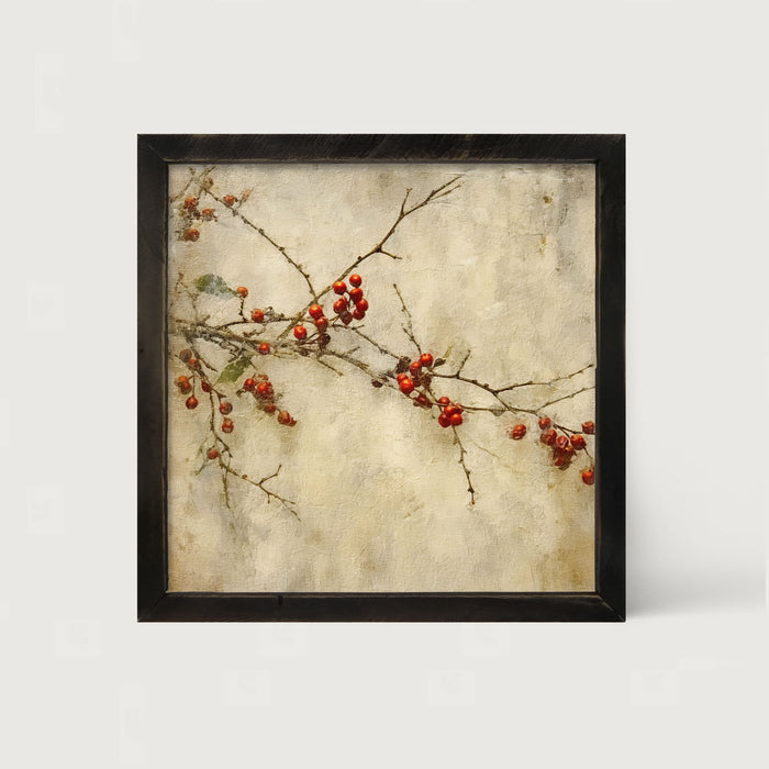Holly Berry Branch - Framed art