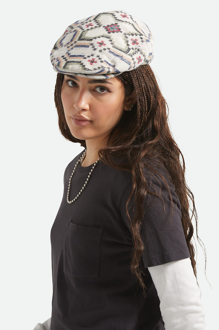 Unisex Hooligan Flat Cap in the color Digi Tile Flannel - Additional Fit image