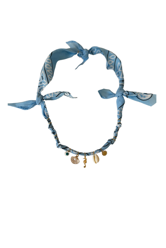 Hydra Island Sky Seahorse Necklace