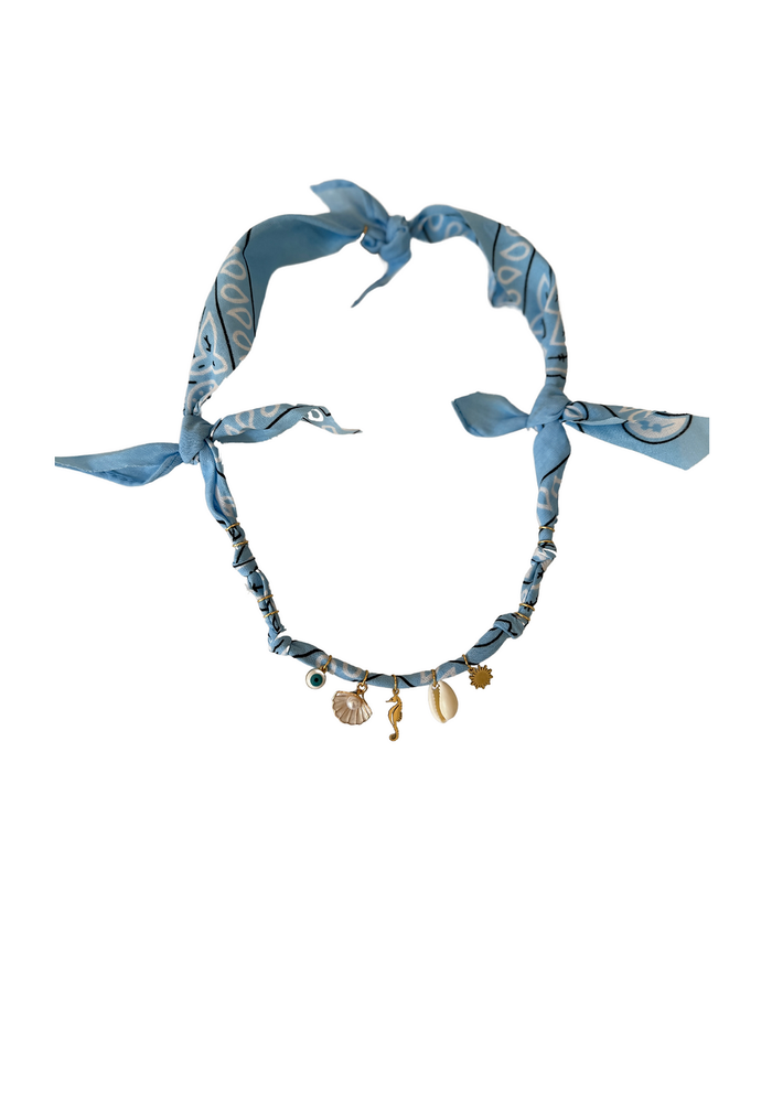 Hydra Island Sky Seahorse Necklace