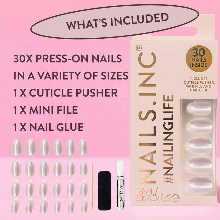 Just Like Hailey Pink Glaze Chrome Press-On Nails