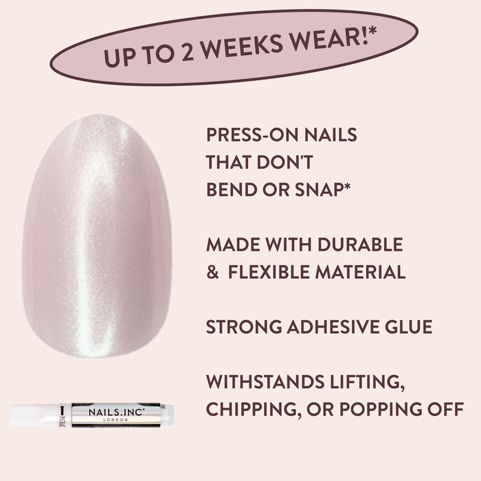 Just Like Hailey Pink Glaze Chrome Press-On Nails