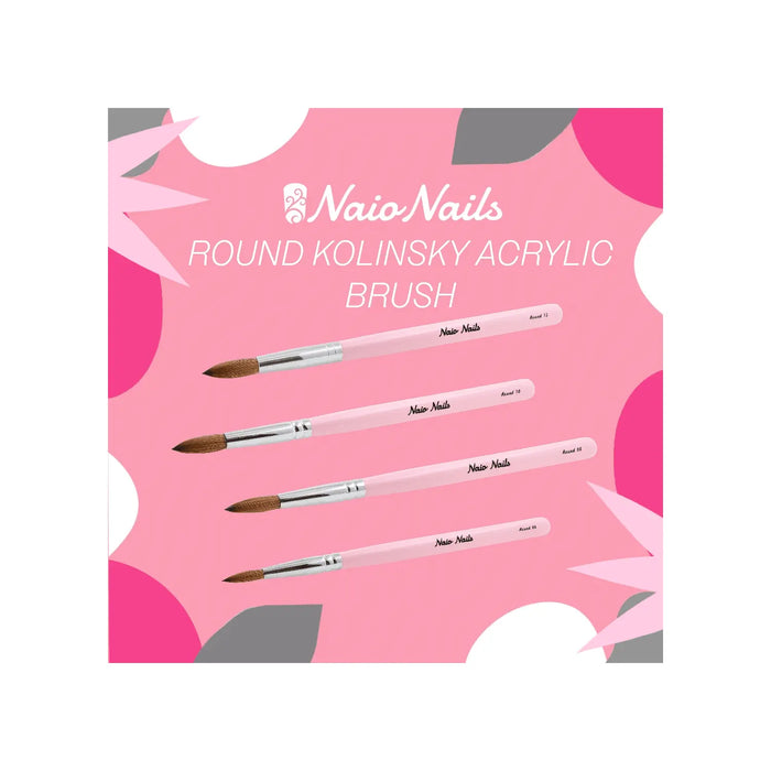 Kolinsky Acrylic Brush - Oval Sharp   Naio Nails
