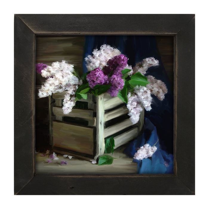 Lilacs in a Crate - Framed art