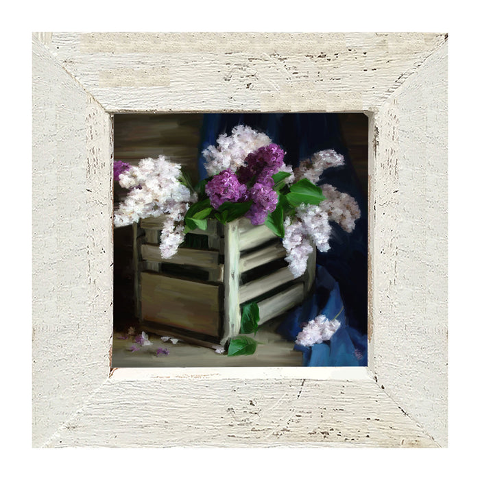 Lilacs in a Crate - Framed art