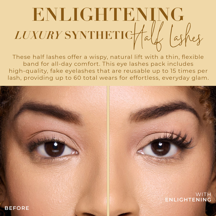 Luxury Synthetic Half Lashes 4-Pack Enlightening
