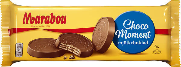 Marabou Milk Chocolate Iced Wafers with Cocoa Filling 180g - Soposopo