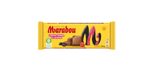 Marabou Liquorice Raspberry Caramel Chocolate Bar 160g - Soposopo