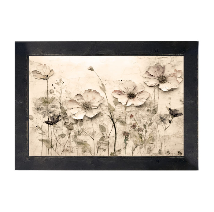 Monochrome flowers 2 - Framed art