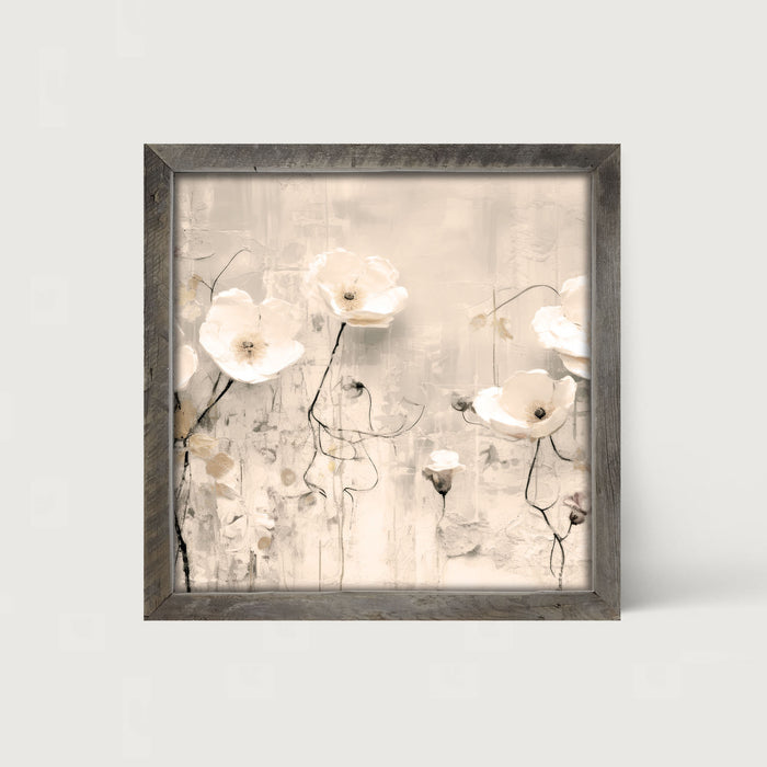Monochrome flowers 3 - Framed art